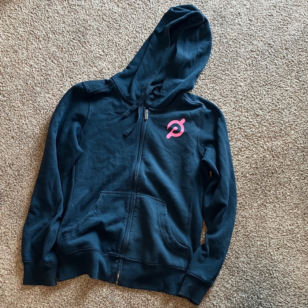 PELOTON ULTIMATE FLEECE FULL ZIP UP HOODIE SIZE LARGE
